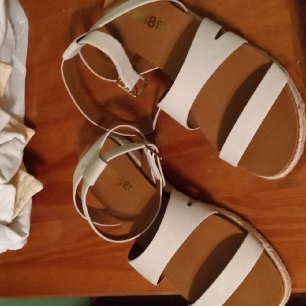 Stone strappy sandals